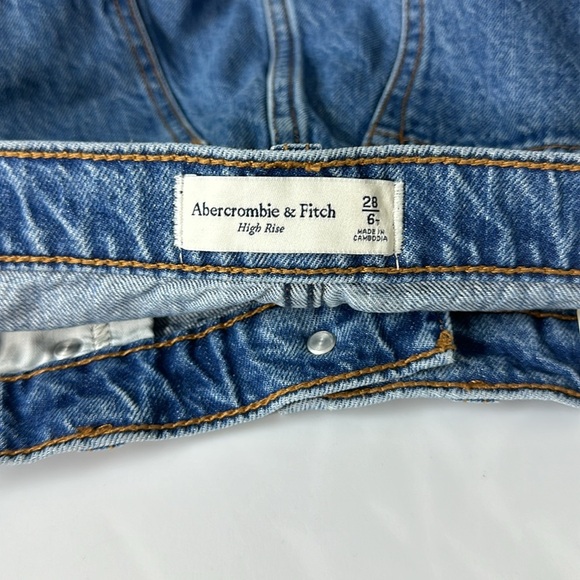 Abercrombie & Fitch Denim Midi Skirt Medium Marble Wash 6T NWT - Picture 4 of 6